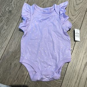 Gap purple polka dot onesie NWT